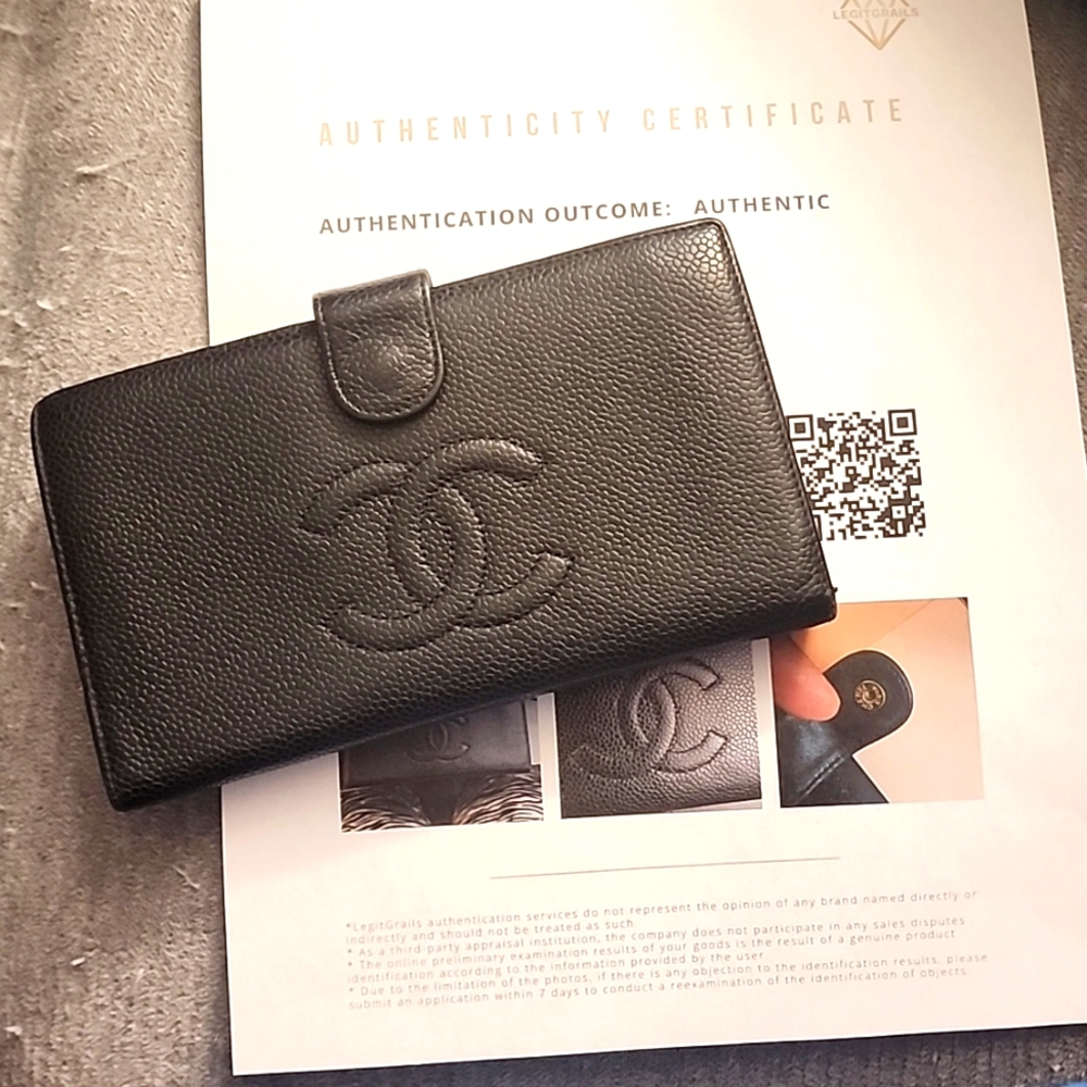 COA Chanel Caviar Long Wallet